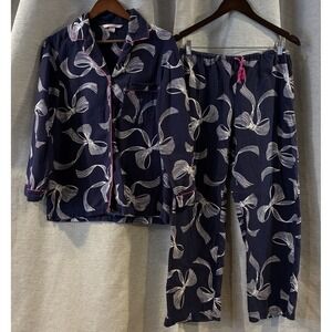 Vintage Victoria Secret Bow Pajamas Y2K Size Small